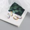 Minimalist Earrings Mini Hoop Gold Plated Huggie Sterling Silver rainbow Colorful Zirconia Earrings for Women Clip Hoop Earrings