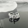 Anel de Zircônia Planeta Design de Nicho Feminino Anel para Dedo Indicador Saturno Sentido Avançado Personalidade Fashion Anel Aberto Tendência Cool