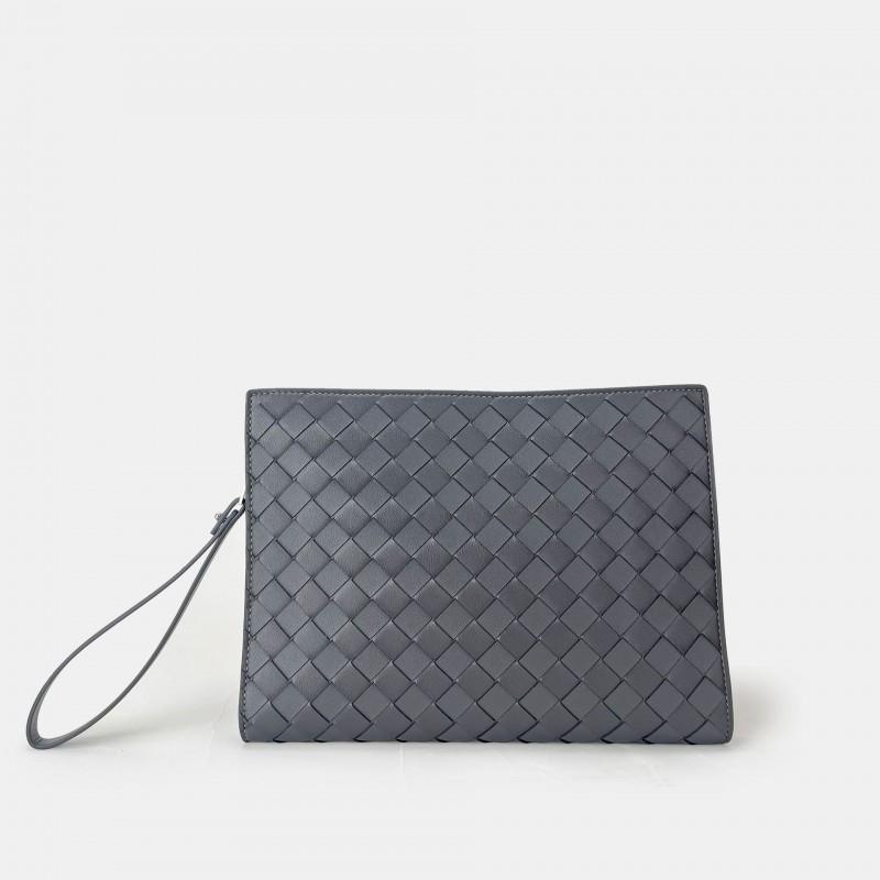 Genuine Leather Woven Card Holder Wallet