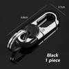 Rotatable Lock Carabiner Keychain Heavy Duty Metal Double Ring Anti-Lost Key Holder for Outdoor Hiking Camping Daily Use