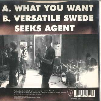 

7inch Record LAXTONS SUPERB What You Want Versatile Swede See SACRED001 SACRED 1995 UK Rock Used