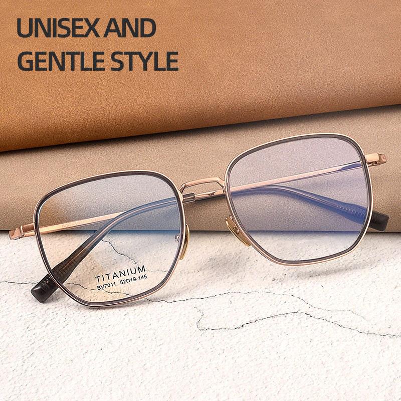 High Quality Ultralight Pure Titanium Glasses Frame For Men And Women Fashionable Retro Eyeglasses Optical Prescription Eyewear