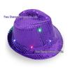 Children's LED Sequin Jazz Fedora - Glowing Performance Hat