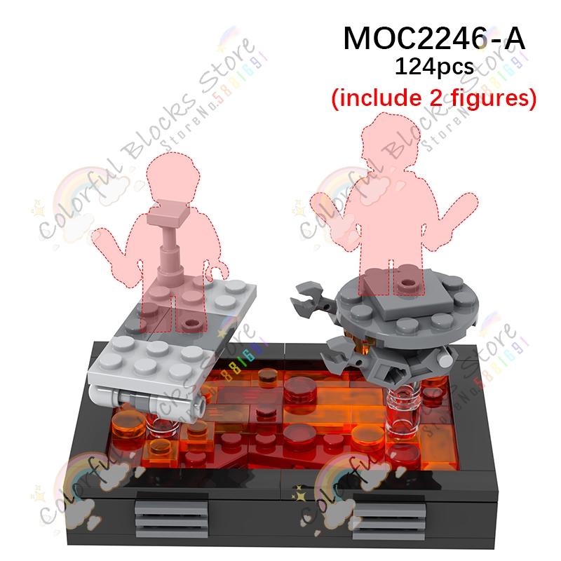 

Interstellar Series MOC Decoration Building Blocks DIY Mustafar Planet Action Figure Battle Scene Model Bricks Toys For Children