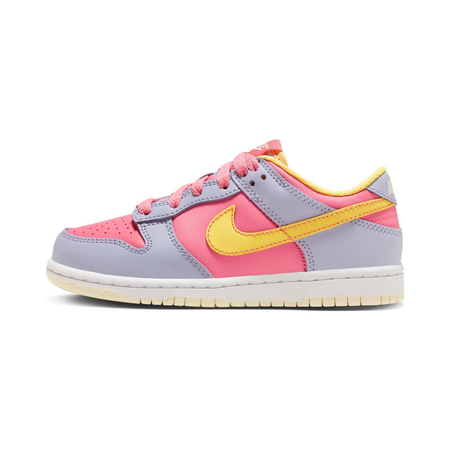 

Nike Dunk BP Cushioning, Wear Resistant Low top Kids Skateboarding Shoes Gray Pink Children Aged 3 7 Years Old DH9756-500 28