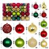 High-quality Plastic Christmas Ball Set 8 Colors 3-6cm Xmas Ornament Ball Suspensable Xmas Baubles Party