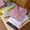 Women's Pure Cotton Spring/Autumn Pajama Set - Thin, Long Sleeve with Side Pockets, Loose Fit, Plus Size, Wearable Outside