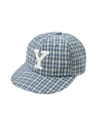 YALE Y Logo Check Ball Cap_Blue