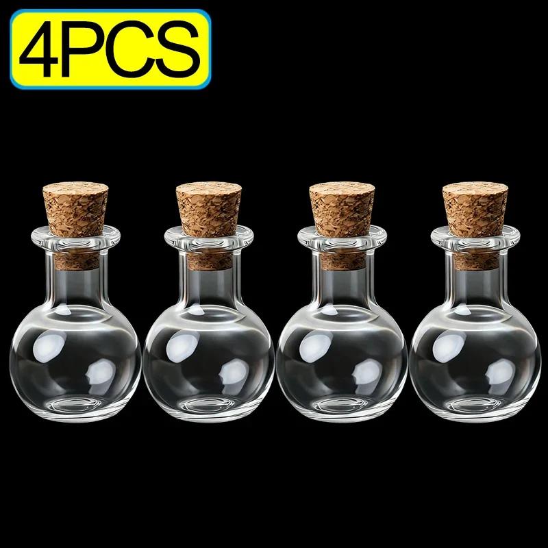 Mini Glass Bottles Jars Clear Empty Containers With Lids Wishing Message Glass Bottle Diy Crafts For Xmas Wedding Decorations