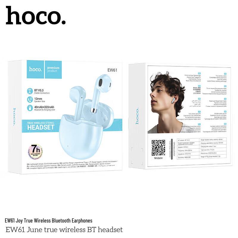 Hoco EW61 True Wireless Semi-in-ear Bluetooth Earbuds