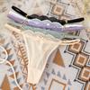 Womens  Lace Thong Mesh Bow G-String Low Waist Thin Belt Panties Underwear T-back