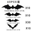 3D Bat Wall Decals PVC Halloween Decorations Spooky Stickers Removable Waterproof for Home Window Party Supplies
