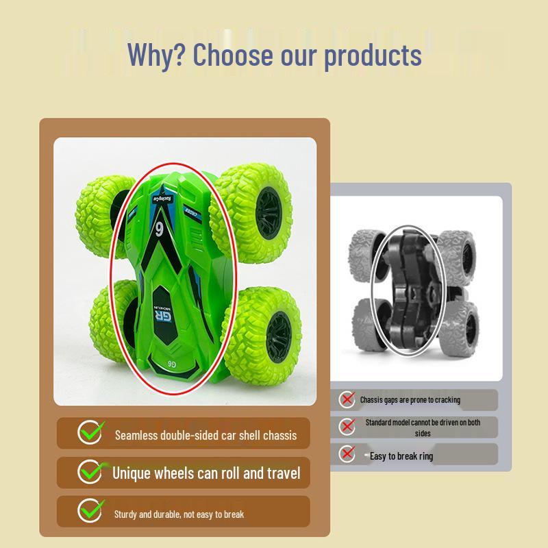 Double-Sided Off-Road Stunt Car - Durable Inertial Toy for Kids