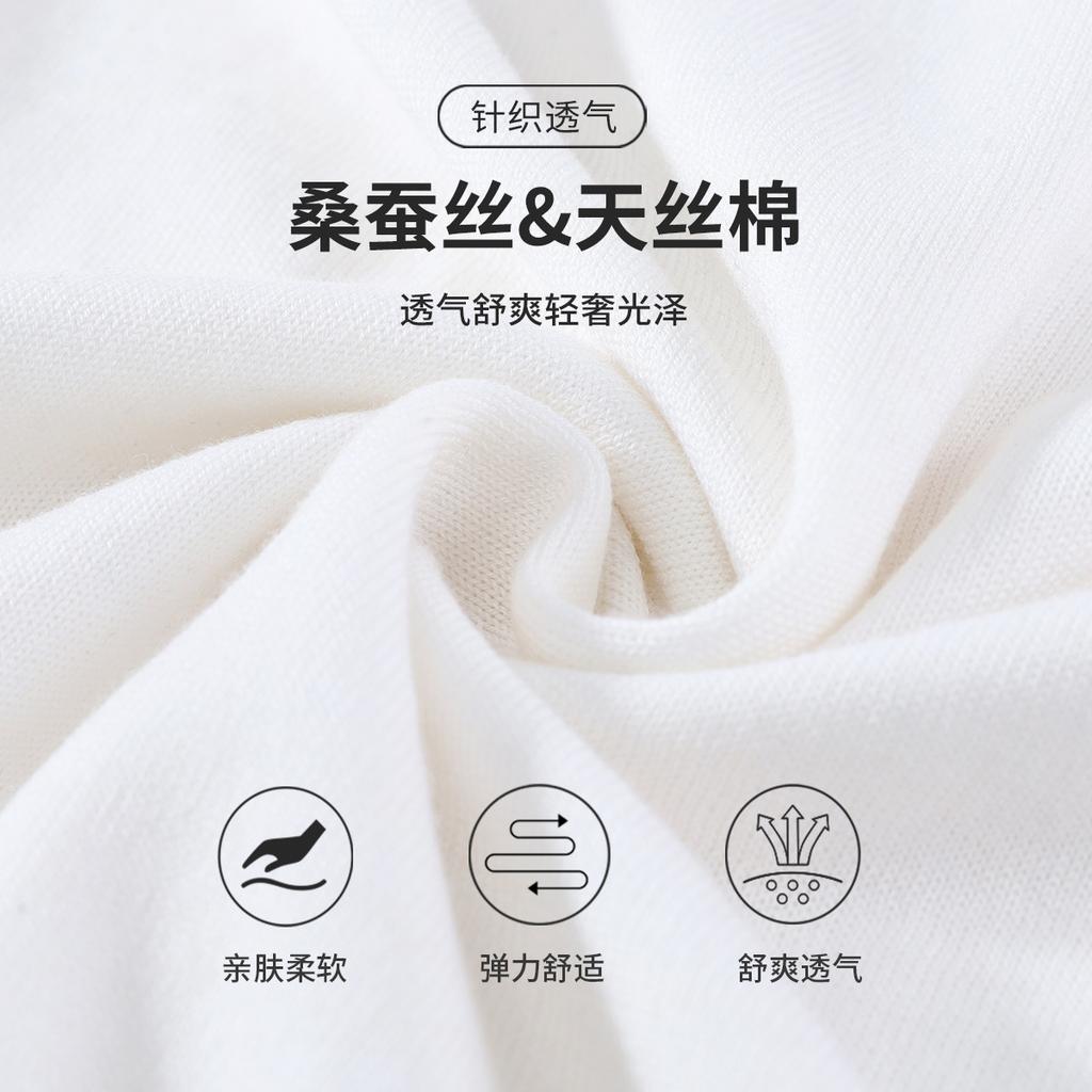 Men's Tencel Cotton & Mulberry Silk Summer Knitted T-shirt