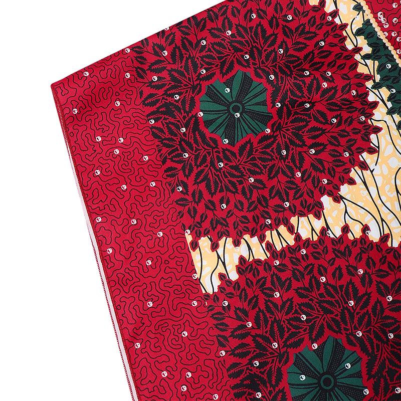 Oversized Women O Neck Ruffled Batwing Sleeve Printed Loose Maxi Kaftan Dress