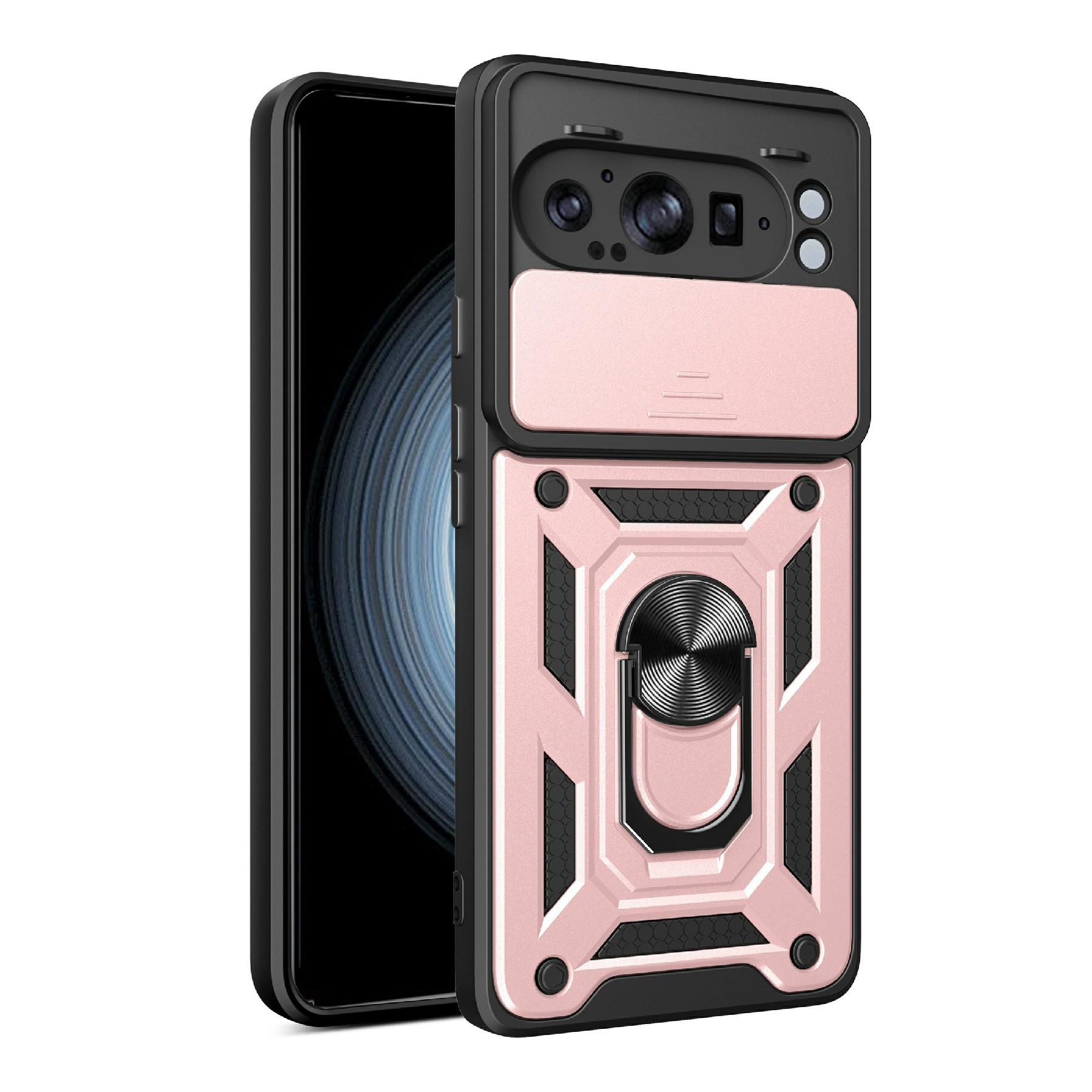 

AMORUS For Google Pixel 9 Pro XL Case Kickstand PC + TPU Phone Cover with Camera Lens Slider F