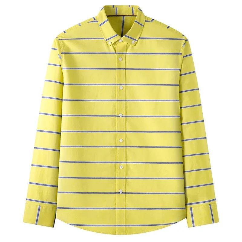 New in shirt hight quality 100%cotton long sleeve shirts for man slim fit casual plain shirt soft plaid trends designer clothes