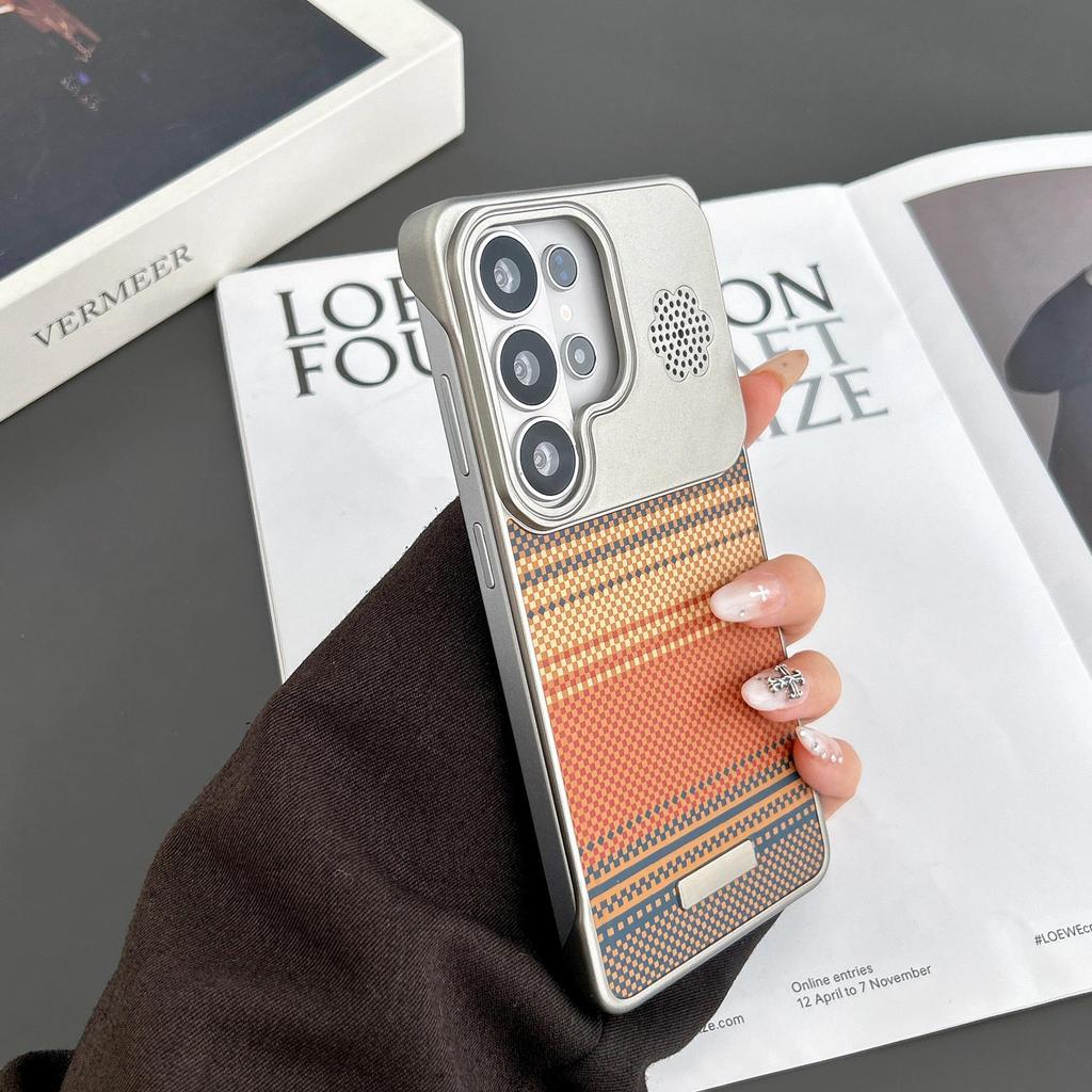 Cross26Ultra Carbon Fiber Texture Case for Samsung 26u: Color Block Design, Large View