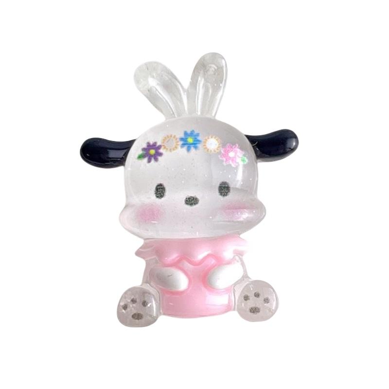 Lovely Cartoon Animal Resin Decorations For Diy Crafts Cream Gel Material