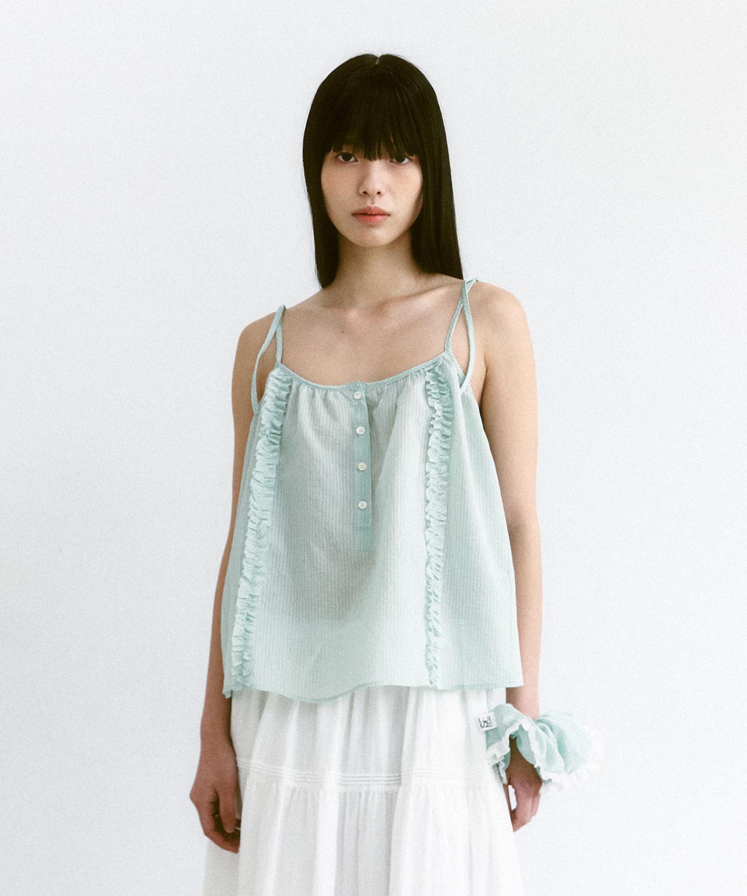 Ceme Frill Button Sleeveless(Mt) Mint/Free