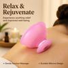 6xSilicone Cupping Set, Cellulite Massage Tool for Smoother Skin, 6.5cm Rose Vacuum Device