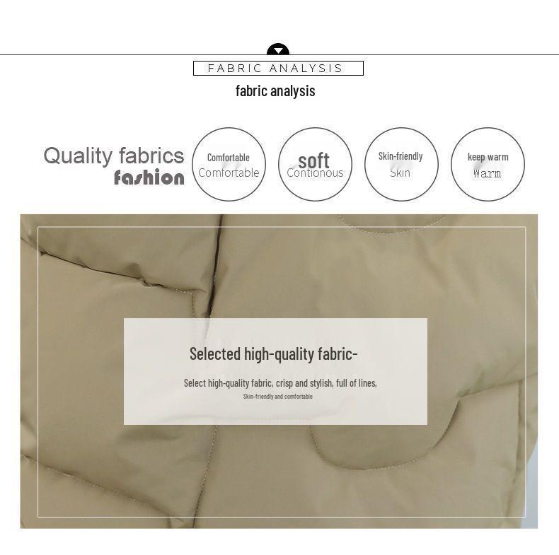 Women's Mid-Length Korean Style Down Cotton Jacket - Loose, Thick, Winter Coat