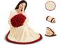 Blanket Bouquet of Roses Braided 180x180cm Gift Decorative Bedspread