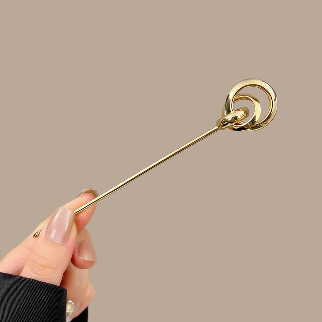 Geometrische Kugel-Haarnadel aus Metalllegierung 14cm Galvanisierte Haarstäbchen für Damen Tägliche Nutzung Hochzeitsfeier Haarschmuck