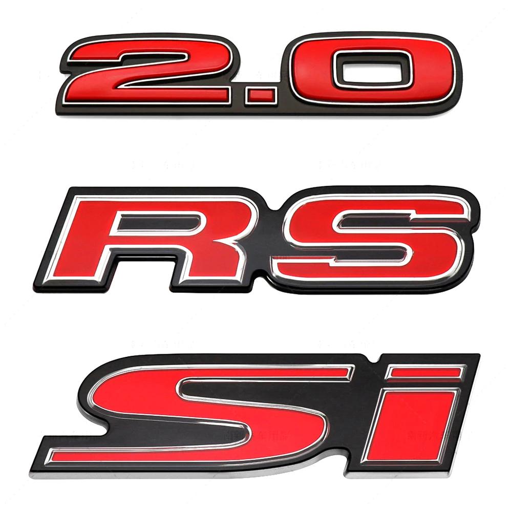 ABS Car Body Side Emblem Decals Auto Rear Trunk Badge Sticker SI 2.0 RS Emblem Decal for ojk1 Fit Accord Odyssey CRV HRV 1ojk