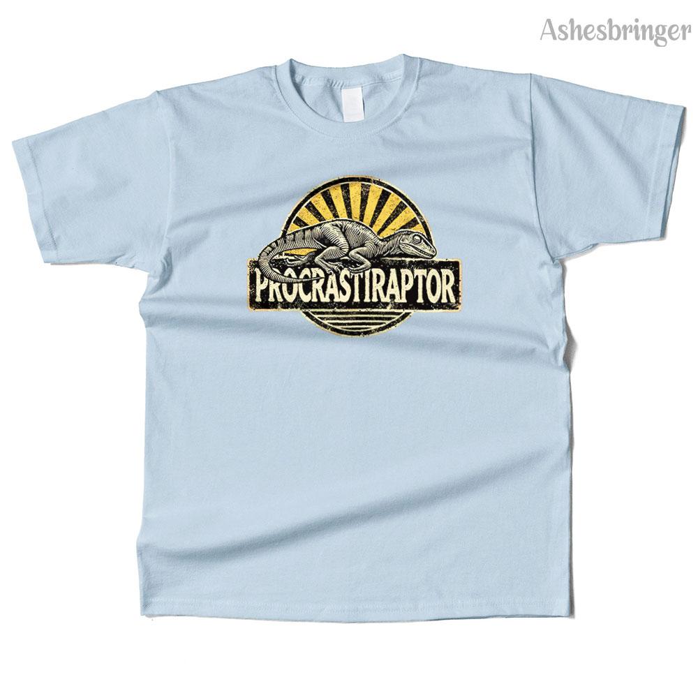 Pánské bavlněné grafické tričko Procrastiraptor Street Casual Style Tričko pro muže a ženy