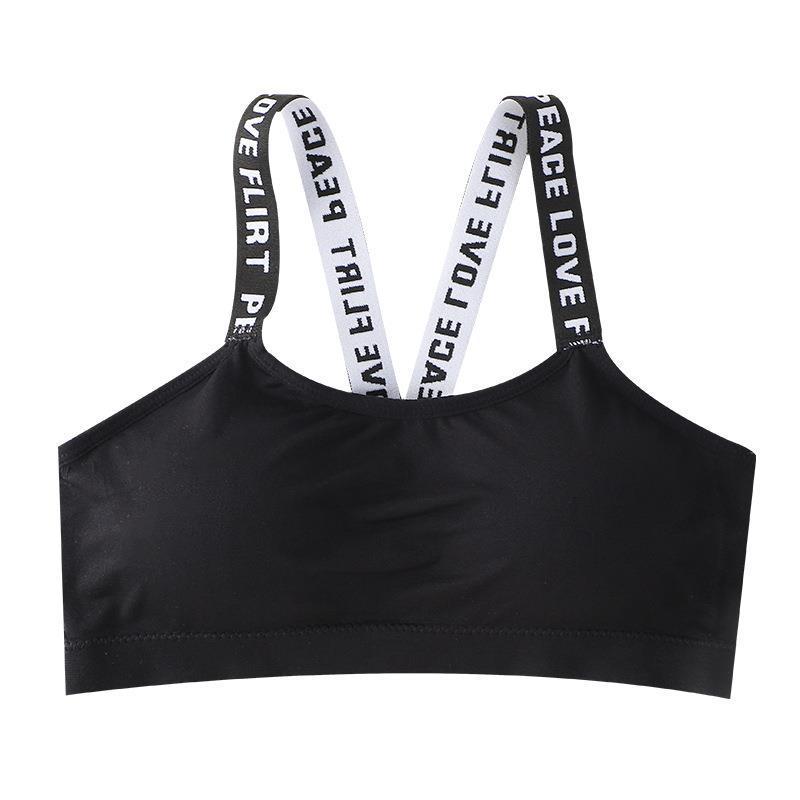 Korean Style Anti-Sagging Bralette for Junior High Girls (80-155 Lbs), Wire-Free with Beautiful Back Design
