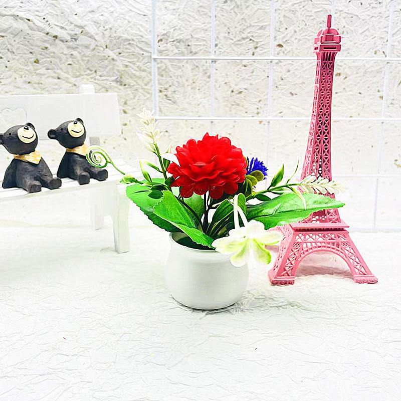 Chrysanthemum Flower Simulation Ball Artificial Flower Potted Indoor Decoration