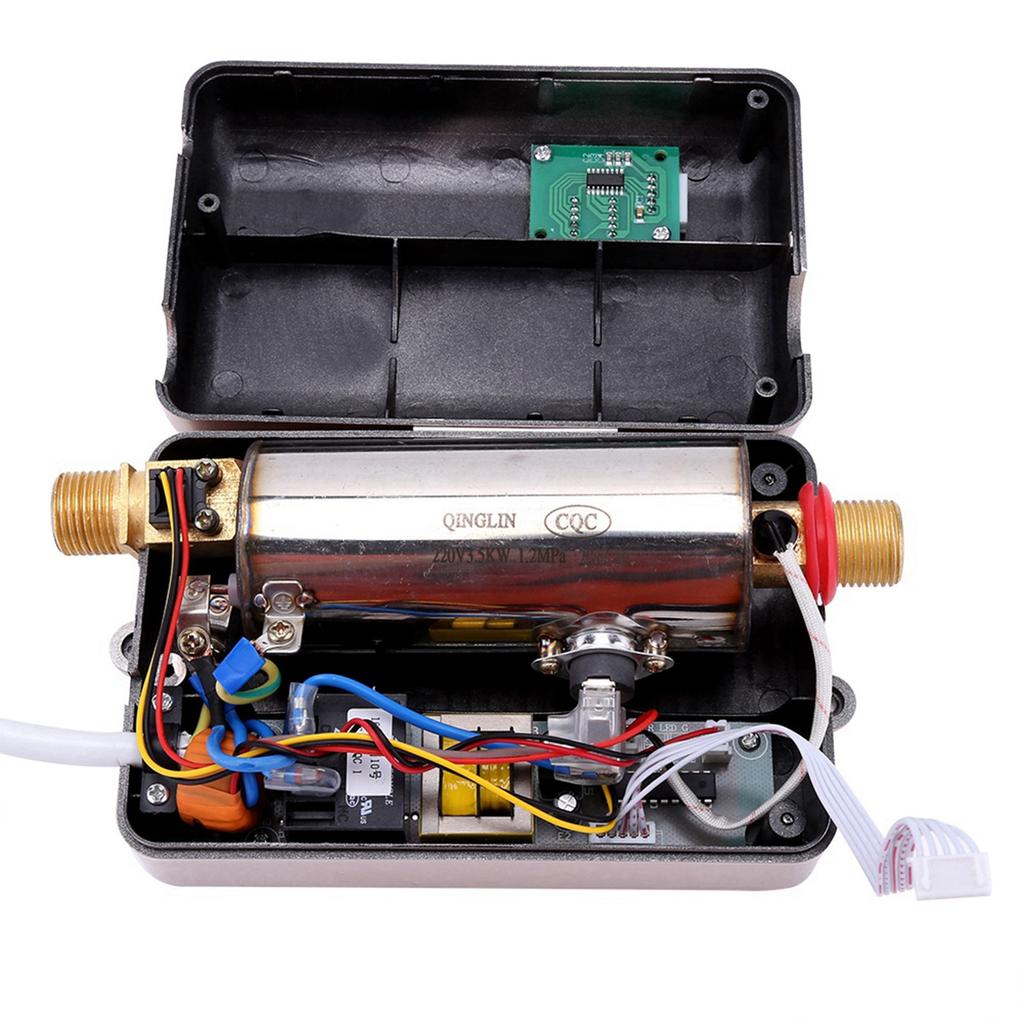 3800W Mini Electric Tankless Instant Hot Water Heater Bathroom Kitchen Washing Golden