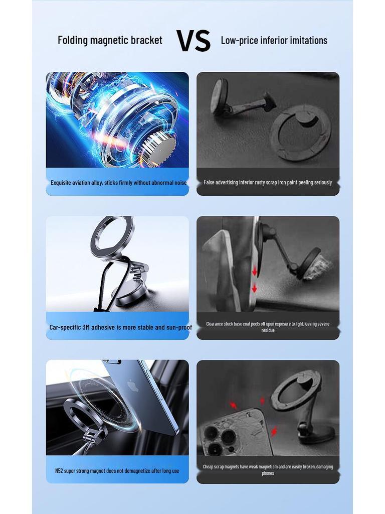 Faltbarer magnetischer Auto-Handyhalter für das Armaturenbrett
