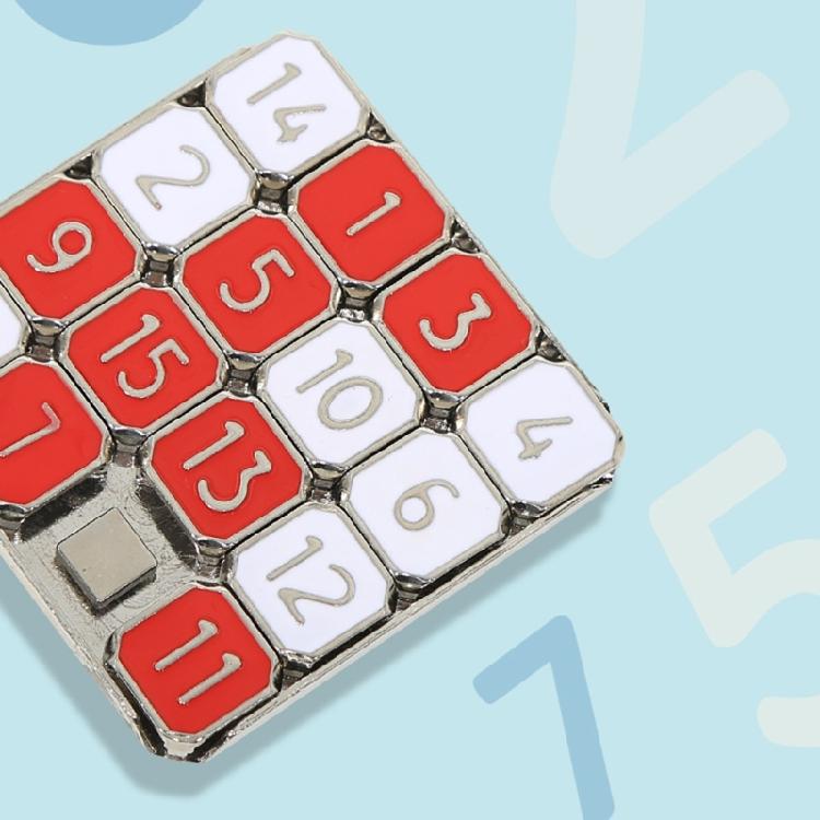 Interactive Number Sliding Puzzle Metal Educational Toy For Problem Solving Practice