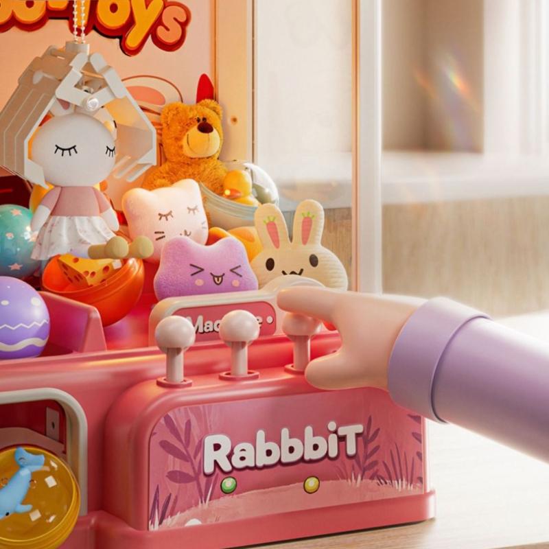 Mini Claw Game Machine Toys Children Coin Operated Play Game Diy Electric Clip Doll Arcade Machine Kids Birthday Christmas Gifts