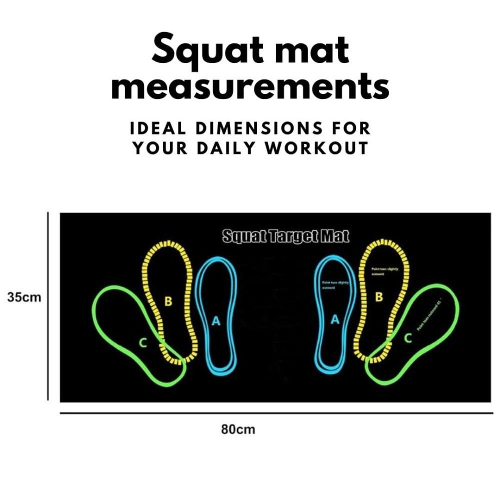 Multifunctional Non-Slip Glute Training Mat Durable 80*35cm Exercise Mat Lightweight Foot Positioning Mat Leg Workouts