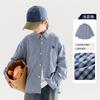 Boy S Long Sleeve Collared Plaid Shirt For Kids
