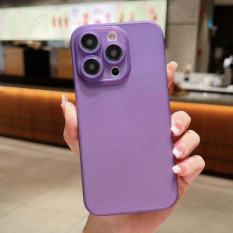 Solid Color Ultra Thin Matte Phone Case For iPhone 17 Pro Max 17 Air 16 15 14 13 Transparent Cover Coque
