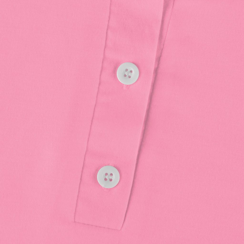 Women's Casual Fashion Comfortable Striped Long Sleeve Round Neck Button Casual Loose Hem Side Slit T-Shirt Tops