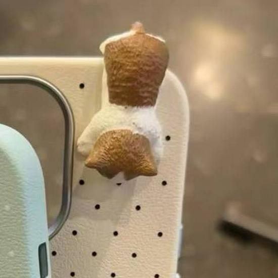 Χαριτωμένο Κινούμενο Σχέδιο Γάτα Κρεμαστό Θήκης Τηλεφώνου - Μικρό Στολίδι σε Στυλ Κούκλας