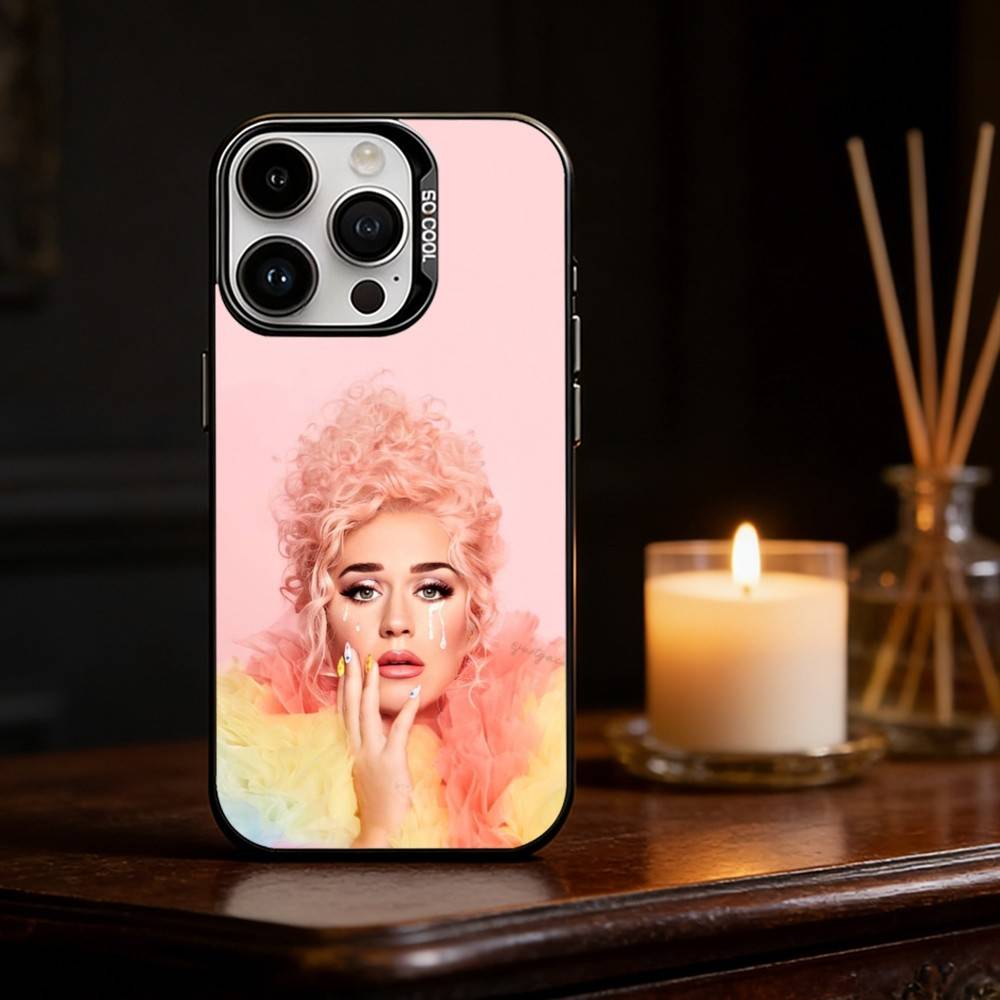 

Singer K-Katy Perry Phone Case For iPhone 17,16,15,14,13,12,11,Pro Max,Plus Candy Silver Cover iPhone12