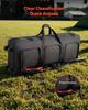 88 Key Keyboard Case, 1040 x 430 x 130 mm Interior, Padded Rolling Piano Case with Wheels, Sturdy Handle, 3-Pocket Storage, Gig Bag with Smooth