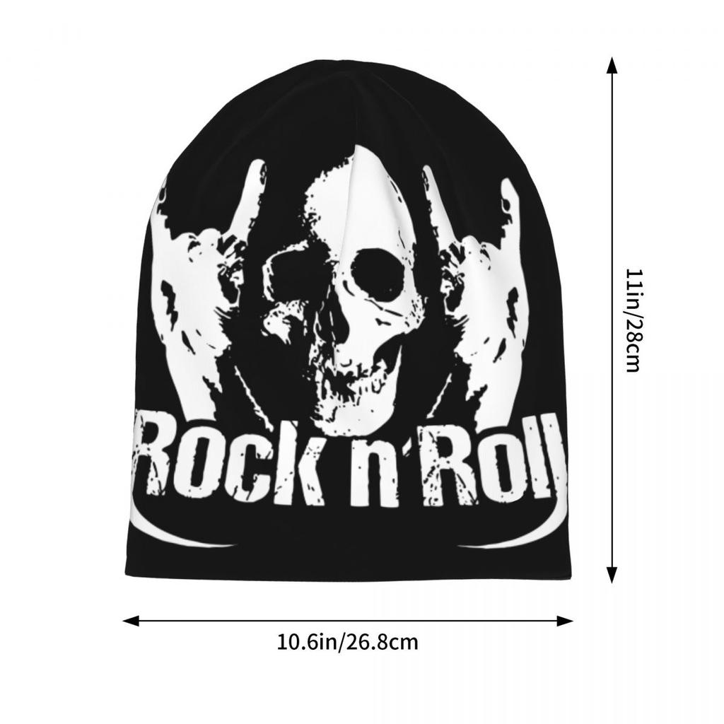 Rock And Roll Skull Bonnet Hat Herbst Winter Street Skullies Beanies Hut Horror Halloween Unisex Strickmütze Frühling Head Wrap Caps