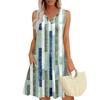 Womens Summer Dresses Loose V Neck Sleeveless Sundresses Dress With Pockets