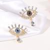 Decoration Devil Eye Brooch Pin Hollow Out Rhinestone Eye Brooches Clothes Accessories
