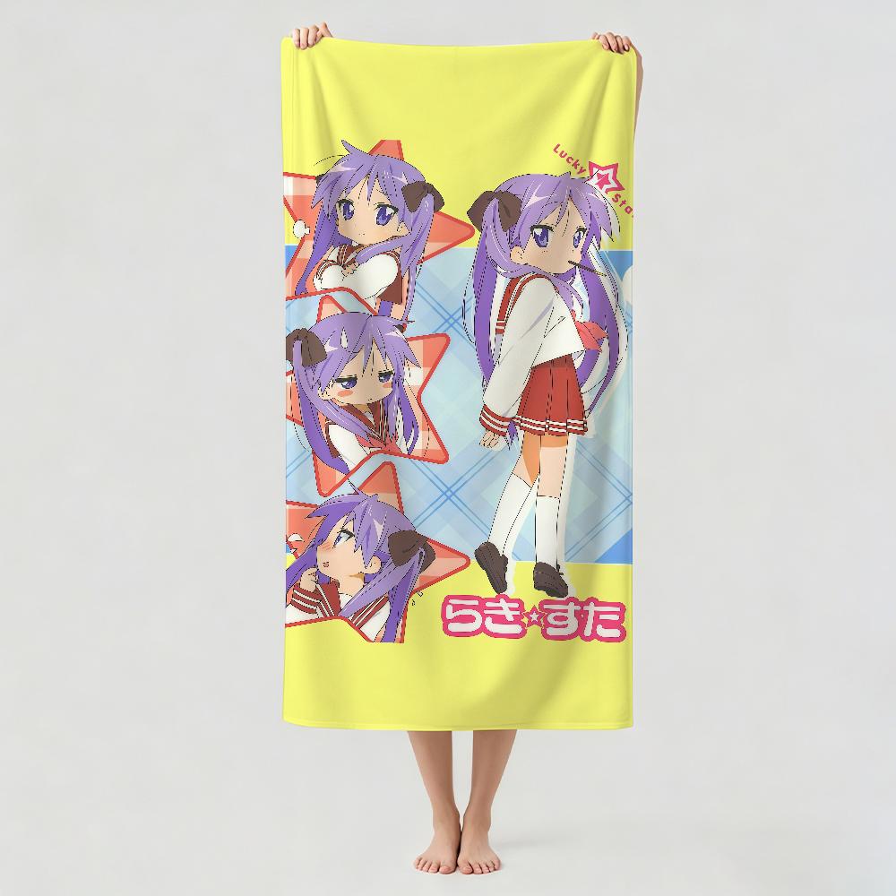 Cute anime L-Lucky Star Towel Drying Bath Towel Applicable To Light Swimming Camping Yoga Beach Out