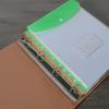 6 Pcs A4 Plastic Binder Pockets for 11 Ring Binder Letter Size Document Organizer Loose Leaf File Folder Pouch with Snap Button And Label Pocket