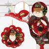 13.7 Inch Christmas Doll Wreath Front Door Wall Decor