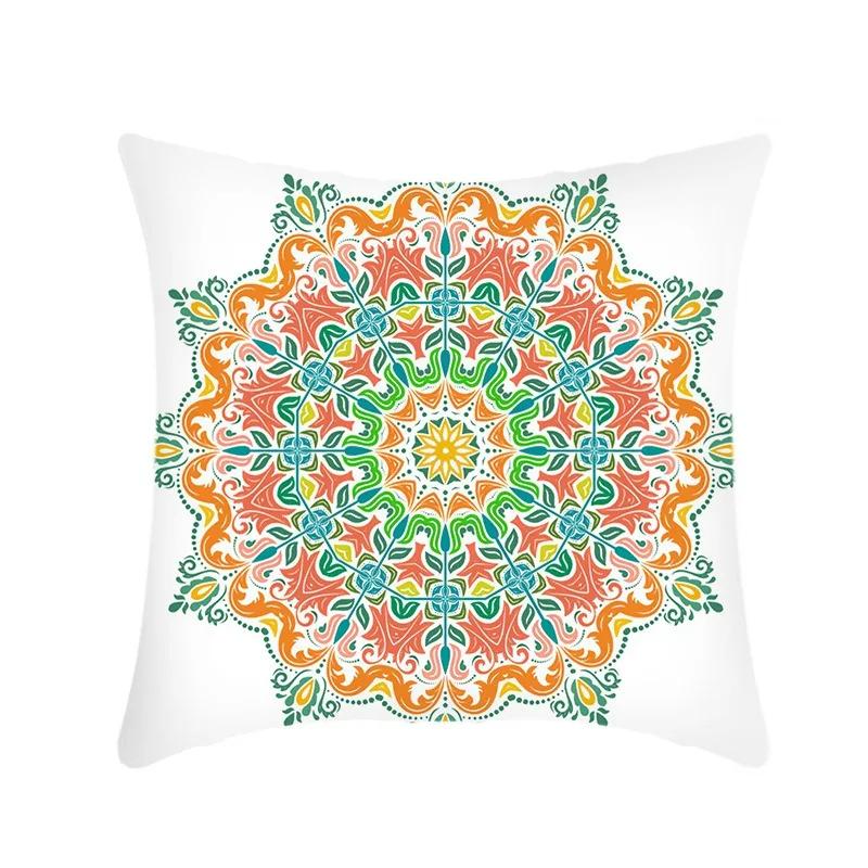 Office Sofa Cushion Cover Mandala Array Printed Luxury Home Decor Cushion Cover